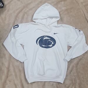 PENN STATE UNIVERSITY NITTANY LION WHITE HOODIE, SIZE MEDIUM